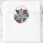 Floral Ribs Ronde Sticker (Tas)