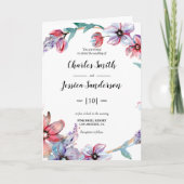 Floral Ring Wedding Invitation (Voorkant)
