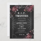Floral RIP 20s 30e verjaardag Dood aan mijn jeugd Kaart (Voorkant)