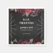 Floral Rip 20s 30e Verjaardagsfeestje Papier Serve Servet (Voorkant)