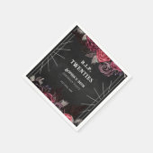 Floral Rip 20s 30e Verjaardagsfeestje Papier Serve Servet (Hoek)