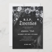 Floral RIP 20s Dood aan mijn Jeugd 30e Verjaardag Kaart (Voorkant)