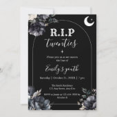 Floral RIP Twenties 30th Birthday Invitation Kaart (Voorkant)