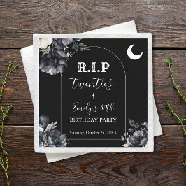 Floral RIP Twenties 30th Birthday Paper Napkin Servet