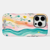 Floral River en de golven Case-Mate iPhone Case (Achterkant (horizontaal))