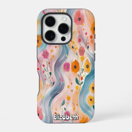 Floral River Pattern iPhone Hoesje (Achterkant)