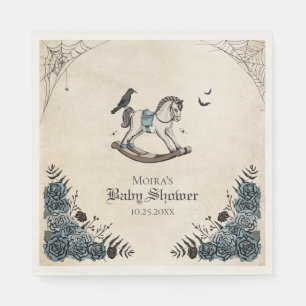  Floral Rocking Horse Baby shower Servet