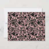 Floral Rococo Huwelijk, 4.25 "x5.5" uitnodiging (Achterkant)