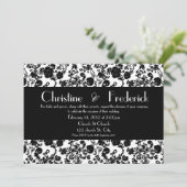 Floral Rococo Wedding, 5 "x7" uitnodiging. Kaart (Staand voorkant)
