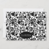 Floral Rococo Wedding, 5 "x7" uitnodiging. Kaart (Achterkant)