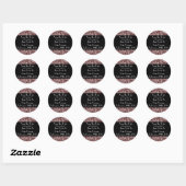 Floral Rococo Wedding, bewaar de datum rond de sti Ronde Sticker (Vel)