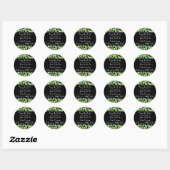 Floral Rococo Wedding, bewaar de datum rond de sti Ronde Sticker (Vel)