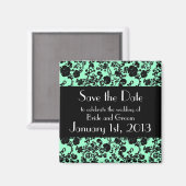 Floral Rococo Wedding, bewaar de datummagneet Magneet (Voorkant / Achterkant)