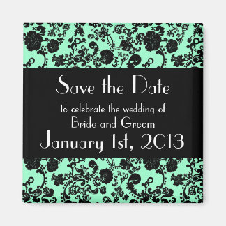 Floral Rococo Wedding, bewaar de datummagneet Magneet