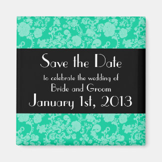 Floral Rococo Wedding, bewaar de datummagneet Magneet