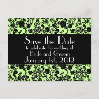Floral Rococo Wedding, save the date briefkaart