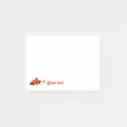 Floral rode papaver post-it® notes (Voorkant)