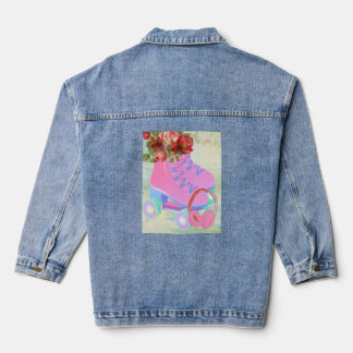 "Floral Roller Schaatsen" Denim Jacket
