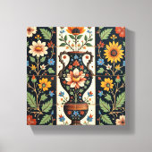 Floral Roman Vase Canvas Afdruk (Voorkant)