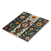 Floral Roman Vase Keramische Tegel Tegeltje (Zijkant)