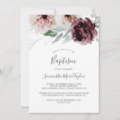 Floral Romance Baptisme Kaart (Voorkant)