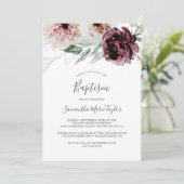 Floral Romance Baptisme Kaart (Staand voorkant)