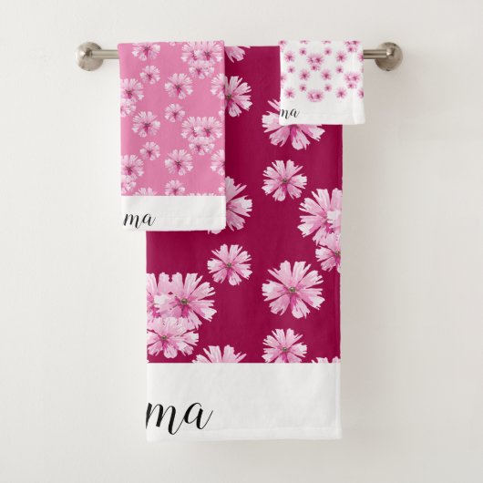 Floral romance cherry blossom bad handdoek (Insitu)