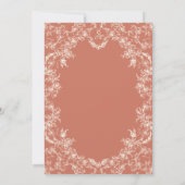 Floral Romance Chinoiserie Coral Vrijgezellenfeest Kaart (Achterkant)