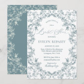 Floral Romance Chinoiserie  Vrijgezellenfeest Kaart (Voorkant / Achterkant)