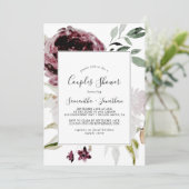 Floral Romance Couples Shower Kaart (Staand voorkant)