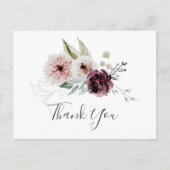 Floral Romance Dank u Briefkaart (Voorkant)