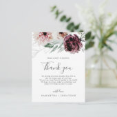 Floral Romance Dank u Kaart Ontvang (Staand voorkant)