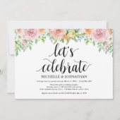 Floral Romance Elopement Reception Kaart (Voorkant)