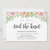 Floral Romance Elopement Reception Kaart (Voorkant)