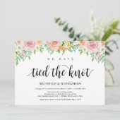 Floral Romance Elopement Reception Kaart (Staand voorkant)