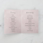 Floral Romance Folded Wedding Programma (Binnen)