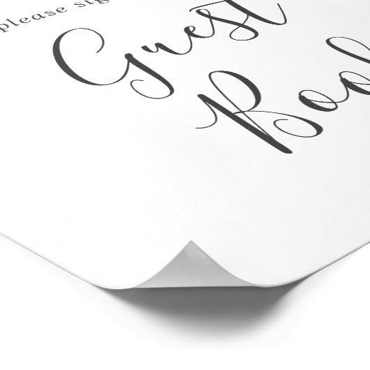 Floral Romance Guest Book Sign Poster (Hoek)