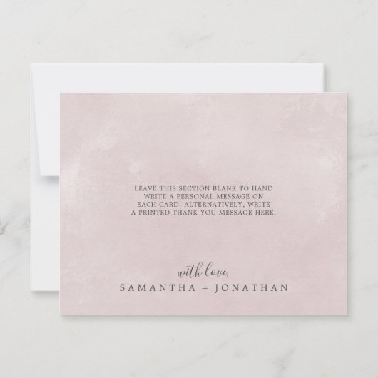 Floral Romance Hartelijk dank Bedankkaart (Achterkant)