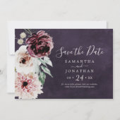 Floral-Romance | Horizontaal kruimeltje Save The Date (Voorkant)