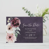 Floral-Romance | Horizontaal kruimeltje Save The Date (Staand voorkant)