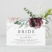 Floral Romance Horizontal Bride Vrijgezellenfeest Kaart (Staand voorkant)