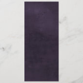 Floral-Romance | Plum Wedding Dinner Menu (Achterkant)