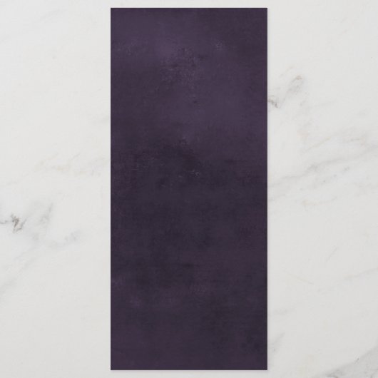 Floral-Romance | Plum Wedding Dinner Menu (Achterkant)