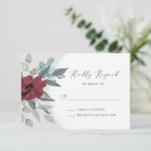 Floral-Romance RSVP Kaartje (Staand voorkant)