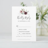 Floral Romance Song Request RSVP Card (Staand voorkant)