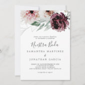 Floral Romance Spaanse Nuestra Boda Kaart (Voorkant)