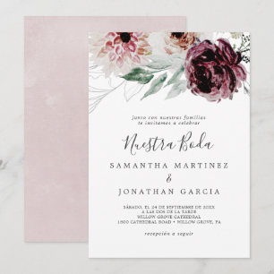 Floral Romance Spaanse Nuestra Boda Kaart