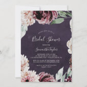 Floral-Romance | Vrijgezellenfeest Plum Kaart (Voorkant)