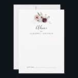 Floral Romance Wedding Advieskaart<br><div class="desc">Deze florale romance huwelijksadvieskaart is perfect voor een elegante bruiloft en kan voor elke gebeurtenis worden gebruikt. Het moderne rustic boho-ontwerp is voorzien van romantische waterverf bloemen in zachte tinten van bruine, bruine, wazige roze en roomwitte met groene bladeren. Deze advieskaarten kunnen worden gebruikt als alternatief voor een huwelijksreceptie, -vrijgezellenfeest,...</div>