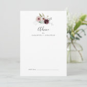 Floral Romance Wedding Advieskaart (Staand voorkant)